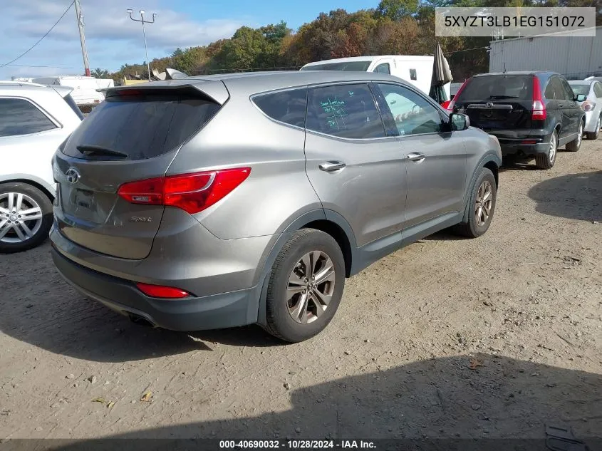 2014 Hyundai Santa Fe Sport 2.4L VIN: 5XYZT3LB1EG151072 Lot: 40690032