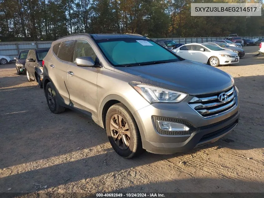 2014 Hyundai Santa Fe Sport 2.4L VIN: 5XYZU3LB4EG214517 Lot: 40692849