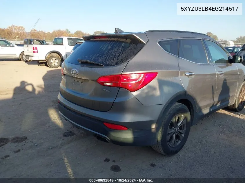 2014 Hyundai Santa Fe Sport 2.4L VIN: 5XYZU3LB4EG214517 Lot: 40692849