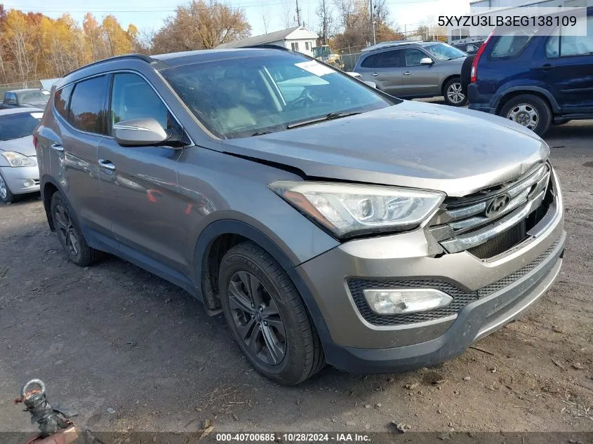 2014 Hyundai Santa Fe Sport 2.4L VIN: 5XYZU3LB3EG138109 Lot: 40700685