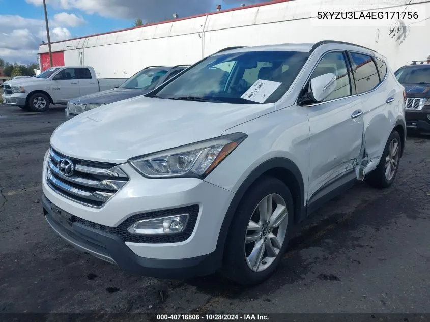 2014 Hyundai Santa Fe Sport 2.0L Turbo VIN: 5XYZU3LA4EG171756 Lot: 40716806