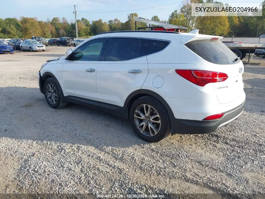 2014 Hyundai Santa Fe Sport 2.0L Turbo VIN: 5XYZU3LA6EG204966 Lot: 40724728