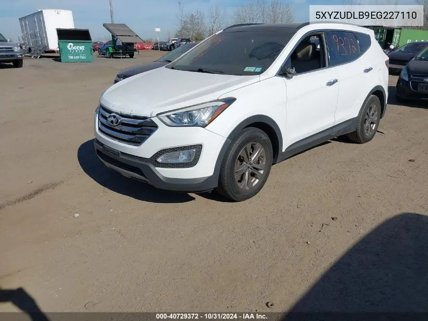 2014 Hyundai Santa Fe Sport 2.4L VIN: 5XYZUDLB9EG227110 Lot: 40729372