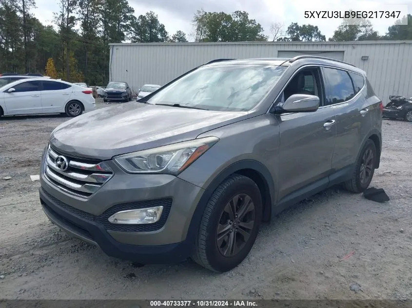 2014 Hyundai Santa Fe Sport 2.4L VIN: 5XYZU3LB9EG217347 Lot: 40733377