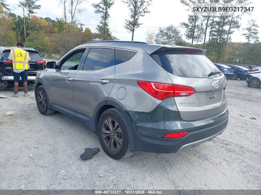 2014 Hyundai Santa Fe Sport 2.4L VIN: 5XYZU3LB9EG217347 Lot: 40733377