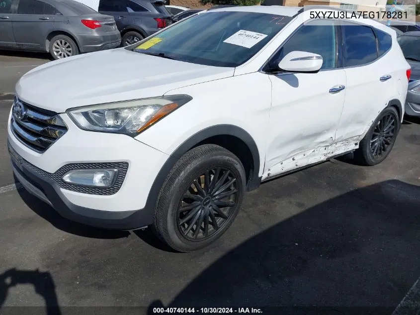 2014 Hyundai Santa Fe Sport 2.0L Turbo VIN: 5XYZU3LA7EG178281 Lot: 40740144