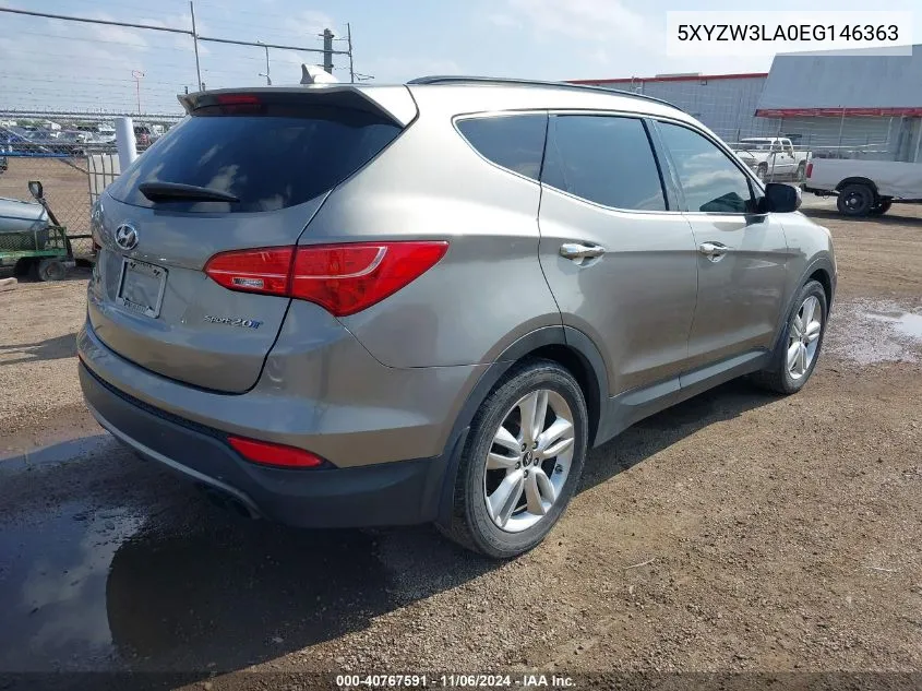 2014 Hyundai Santa Fe Sport 2.0L Turbo VIN: 5XYZW3LA0EG146363 Lot: 40767591