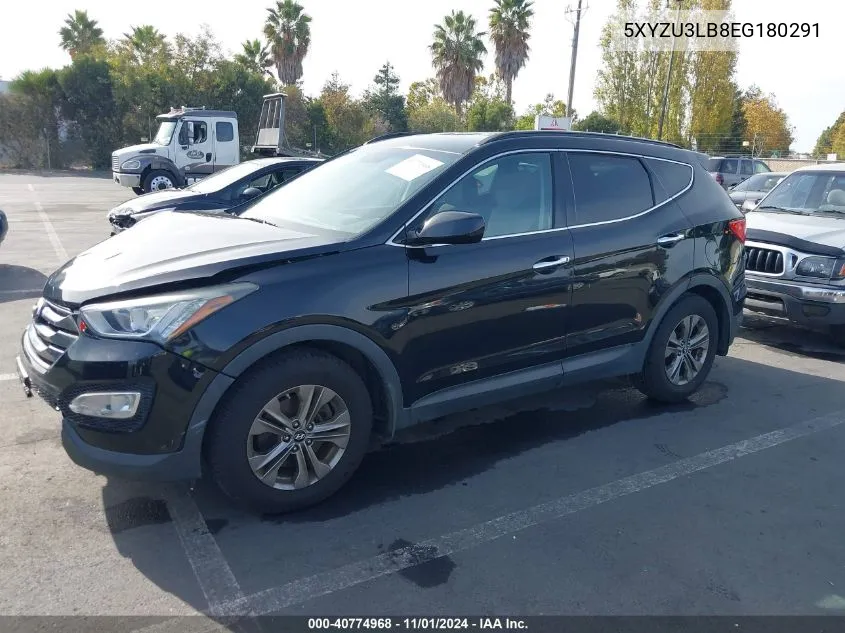 2014 Hyundai Santa Fe Sport 2.4L VIN: 5XYZU3LB8EG180291 Lot: 40774968