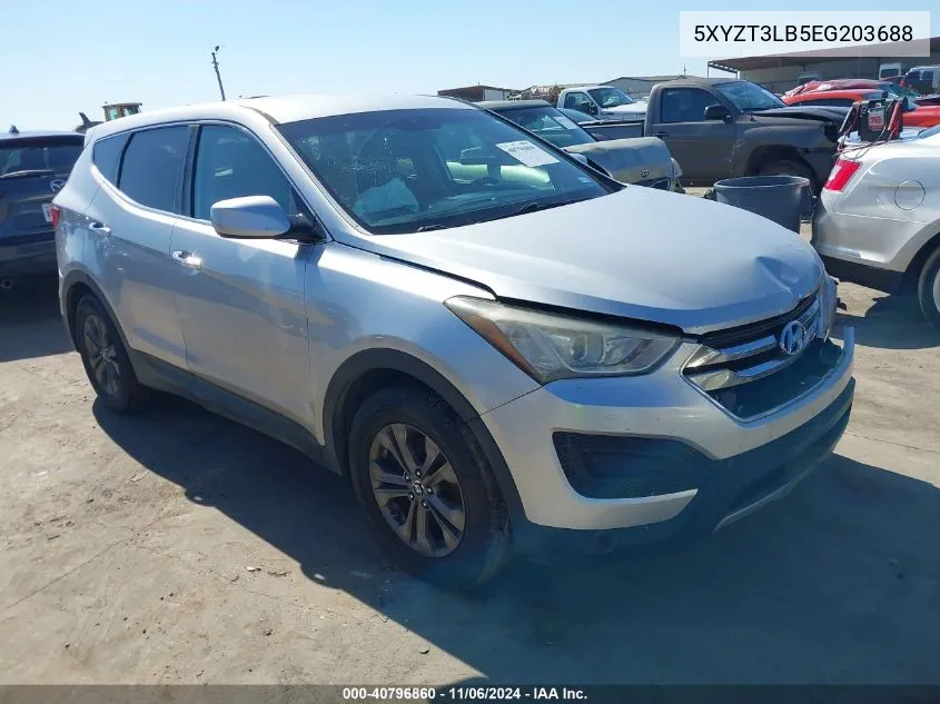 2014 Hyundai Santa Fe Sport 2.4L VIN: 5XYZT3LB5EG203688 Lot: 40796860