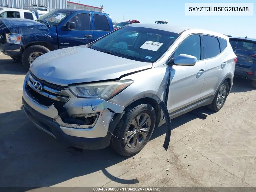 2014 Hyundai Santa Fe Sport 2.4L VIN: 5XYZT3LB5EG203688 Lot: 40796860