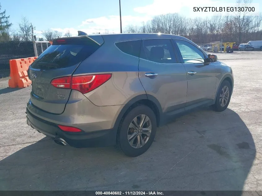 2014 Hyundai Santa Fe Sport 2.4L VIN: 5XYZTDLB1EG130700 Lot: 40840602