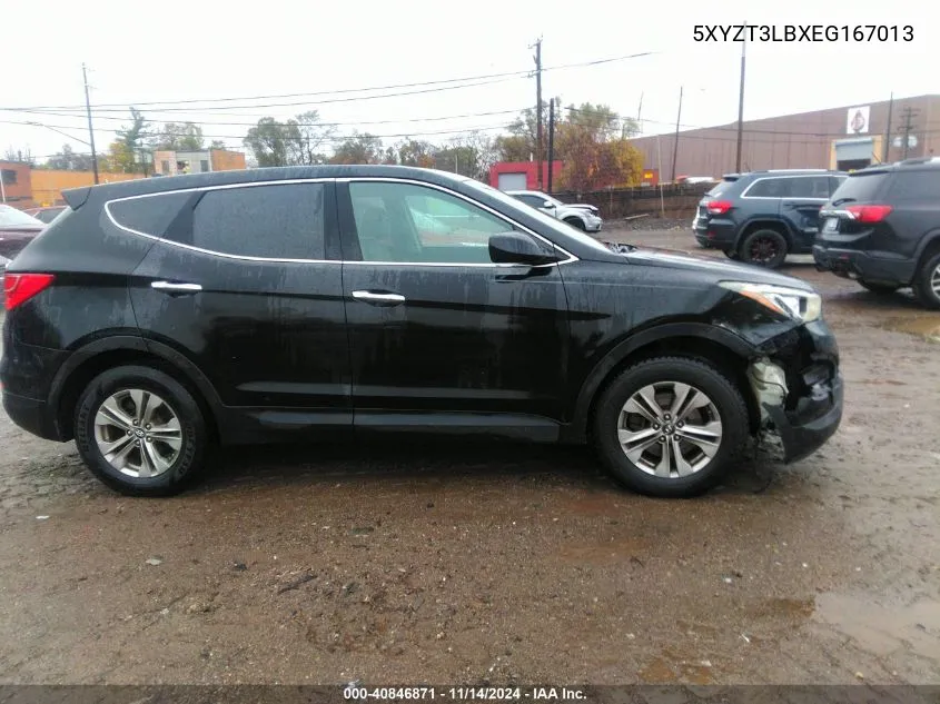 2014 Hyundai Santa Fe Sport 2.4L VIN: 5XYZT3LBXEG167013 Lot: 40846871