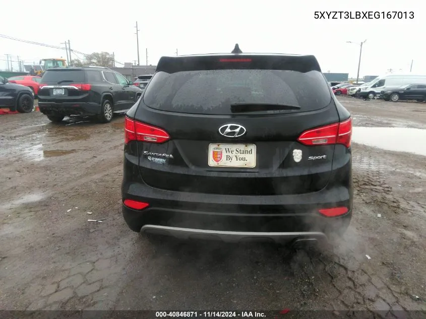 2014 Hyundai Santa Fe Sport 2.4L VIN: 5XYZT3LBXEG167013 Lot: 40846871