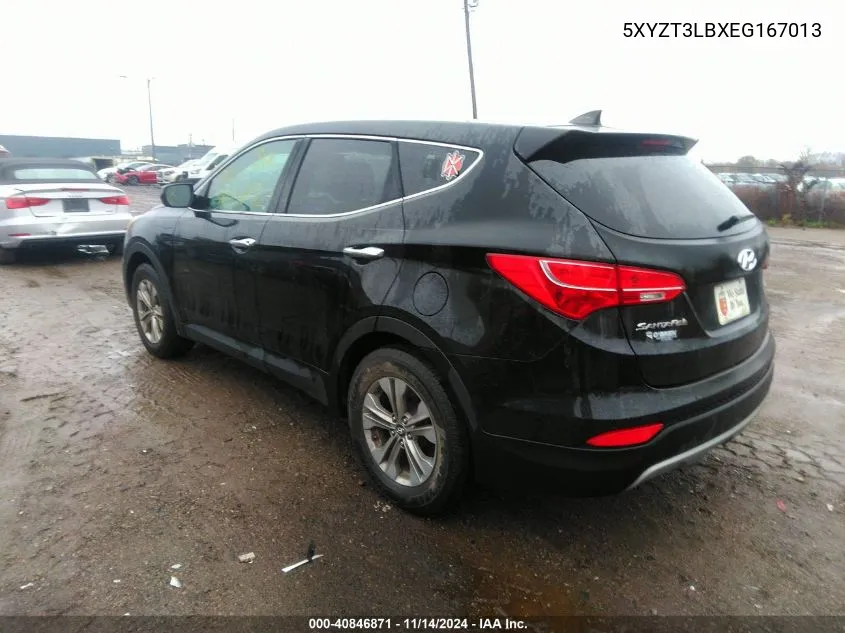 2014 Hyundai Santa Fe Sport 2.4L VIN: 5XYZT3LBXEG167013 Lot: 40846871