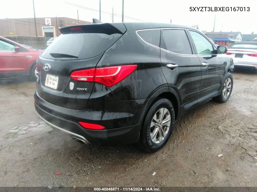 2014 Hyundai Santa Fe Sport 2.4L VIN: 5XYZT3LBXEG167013 Lot: 40846871