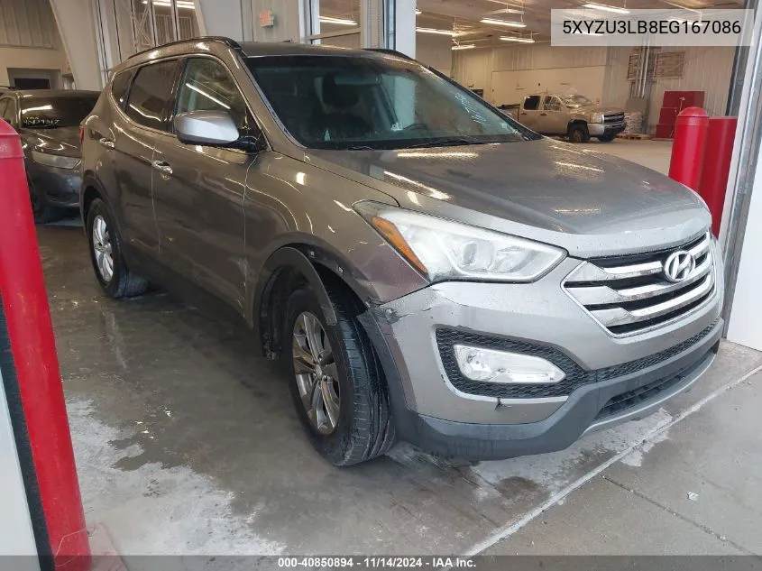 2014 Hyundai Santa Fe Sport 2.4L VIN: 5XYZU3LB8EG167086 Lot: 40850894