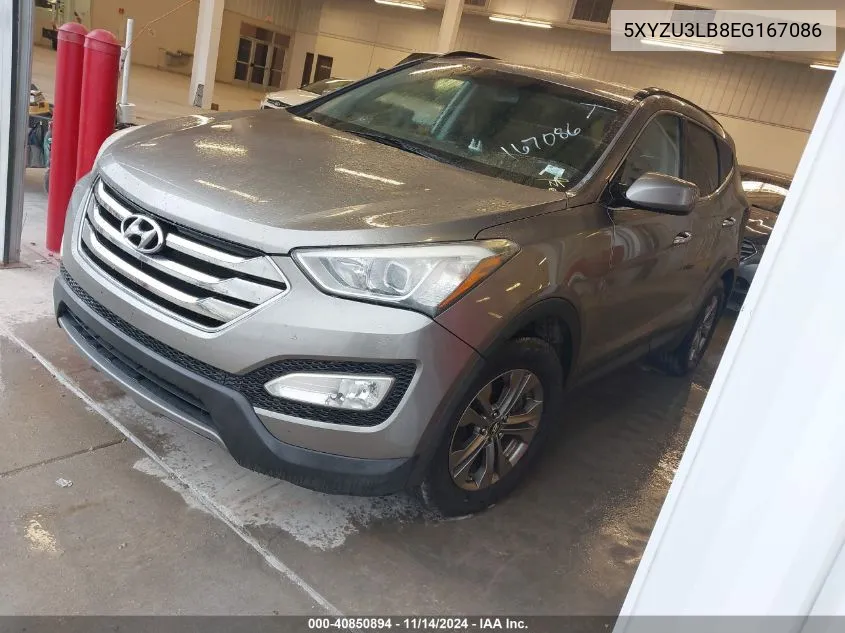 2014 Hyundai Santa Fe Sport 2.4L VIN: 5XYZU3LB8EG167086 Lot: 40850894