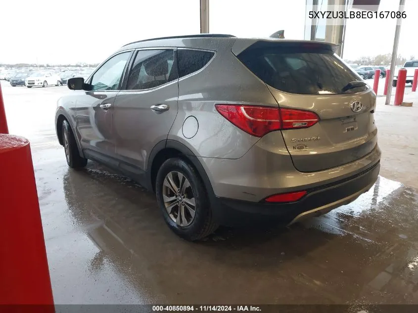 2014 Hyundai Santa Fe Sport 2.4L VIN: 5XYZU3LB8EG167086 Lot: 40850894