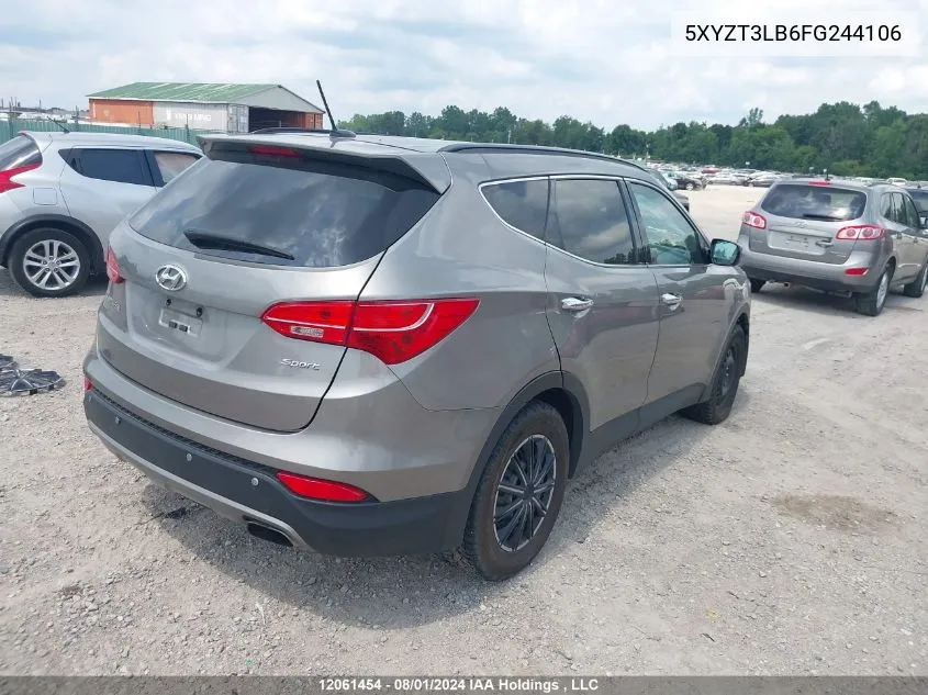 2015 Hyundai Santa Fe Sport 2.4 Base VIN: 5XYZT3LB6FG244106 Lot: 12061454