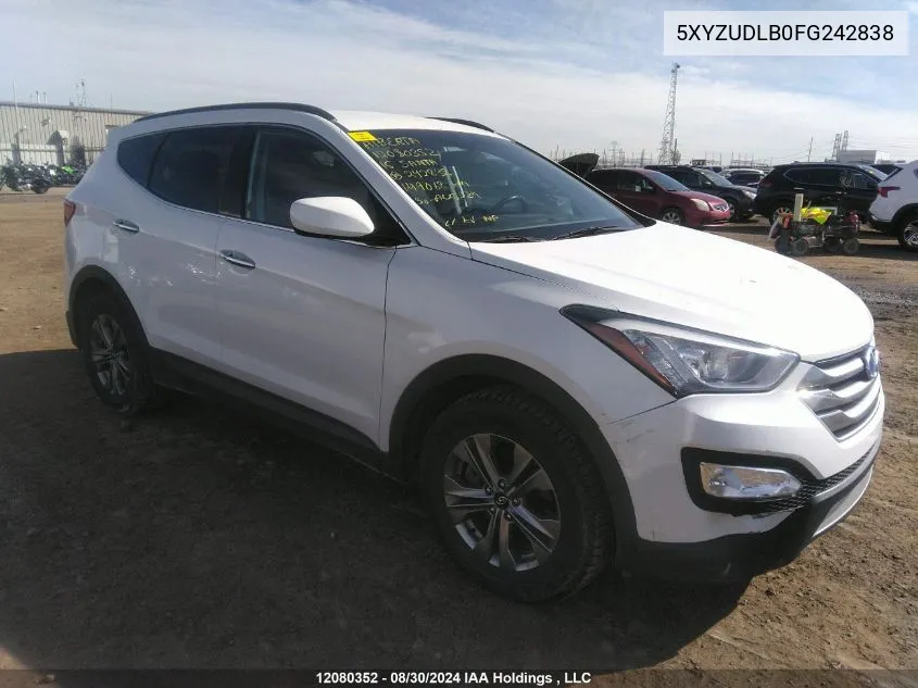 2015 Hyundai Santa Fe Sport VIN: 5XYZUDLB0FG242838 Lot: 12080352