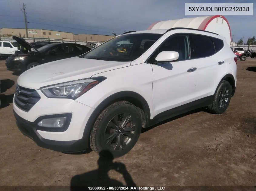 2015 Hyundai Santa Fe Sport VIN: 5XYZUDLB0FG242838 Lot: 12080352