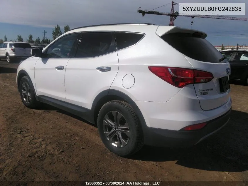 2015 Hyundai Santa Fe Sport VIN: 5XYZUDLB0FG242838 Lot: 12080352