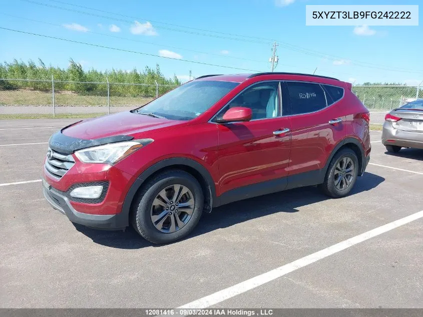 2015 Hyundai Santa Fe Sport VIN: 5XYZT3LB9FG242222 Lot: 12081416