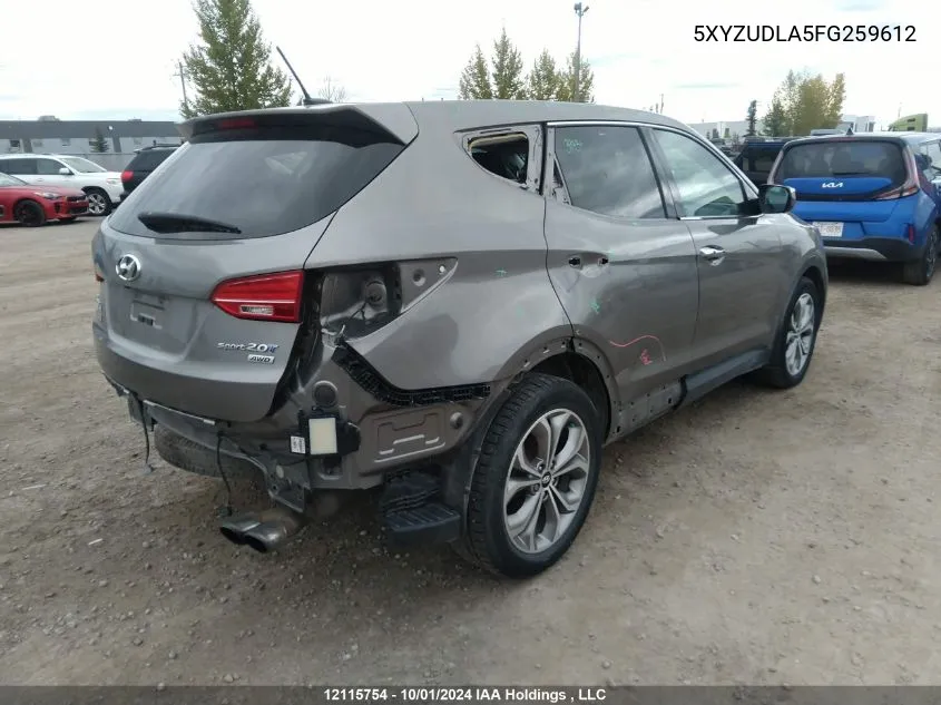 2015 Hyundai Santa Fe Sport VIN: 5XYZUDLA5FG259612 Lot: 12115754