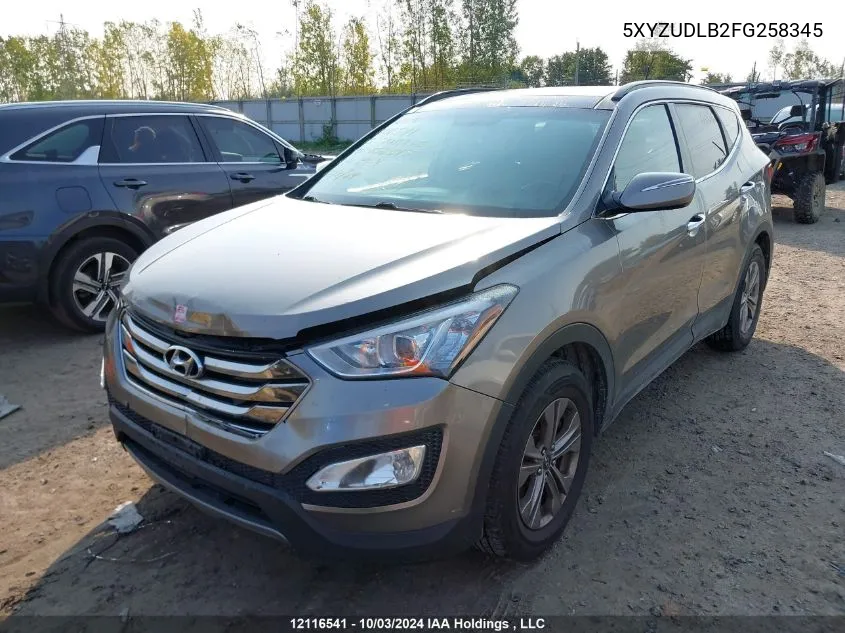 2015 Hyundai Santa Fe Sport VIN: 5XYZUDLB2FG258345 Lot: 12116541