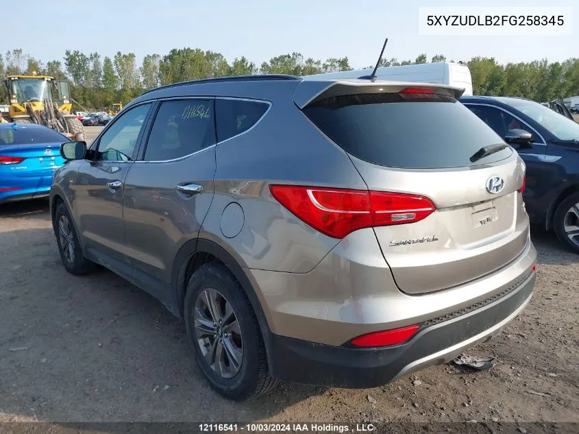 2015 Hyundai Santa Fe Sport VIN: 5XYZUDLB2FG258345 Lot: 12116541