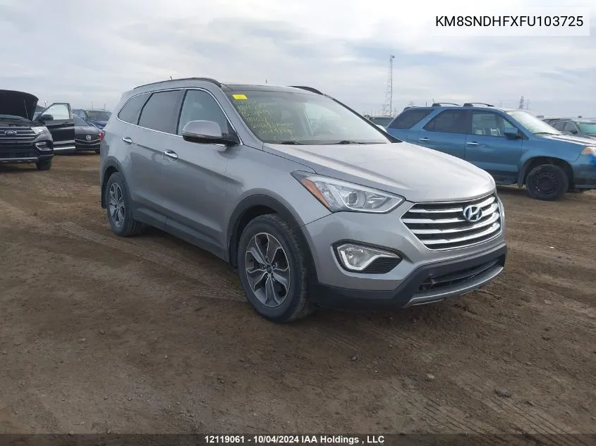 2015 Hyundai Santa Fe Xl Luxury VIN: KM8SNDHFXFU103725 Lot: 12119061