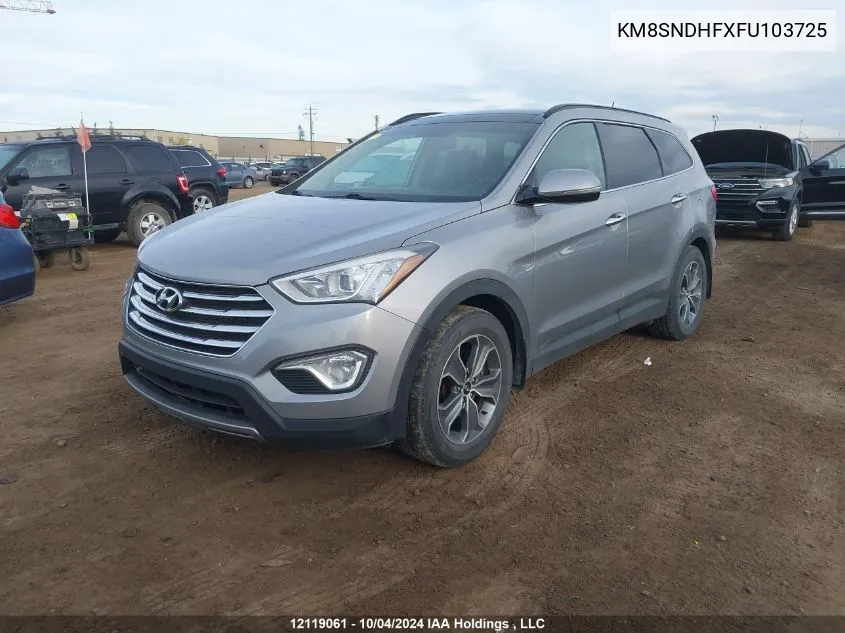 2015 Hyundai Santa Fe Xl Luxury VIN: KM8SNDHFXFU103725 Lot: 12119061