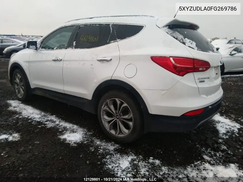 2015 Hyundai Santa Fe Sport 2.0T Limited VIN: 5XYZUDLA0FG269786 Lot: 12129801