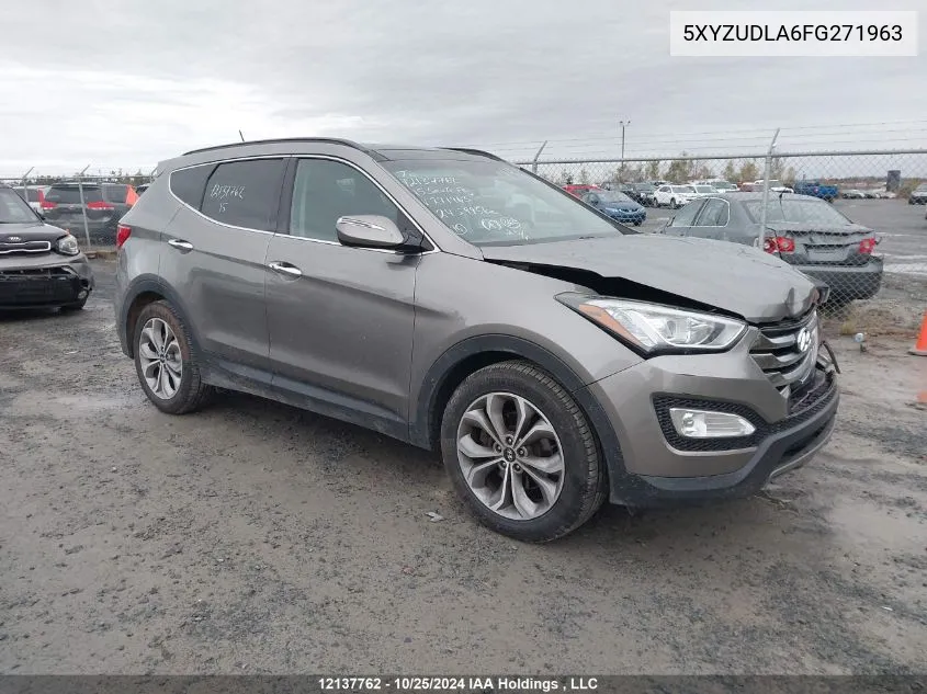 2015 Hyundai Santa Fe Sport VIN: 5XYZUDLA6FG271963 Lot: 12137762