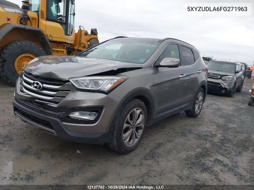 2015 Hyundai Santa Fe Sport VIN: 5XYZUDLA6FG271963 Lot: 12137762