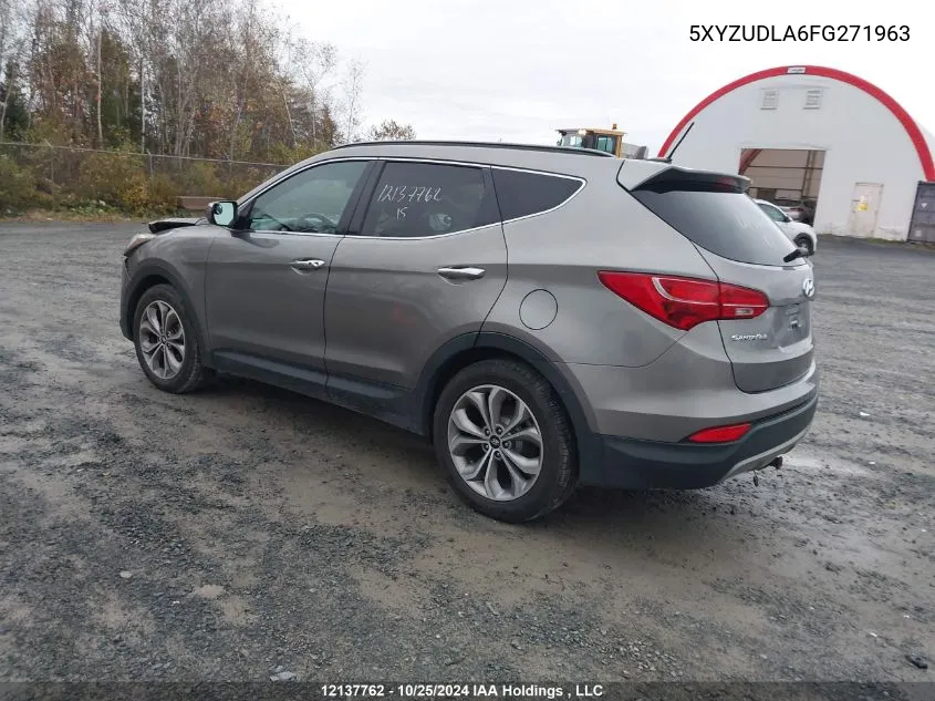 2015 Hyundai Santa Fe Sport VIN: 5XYZUDLA6FG271963 Lot: 12137762