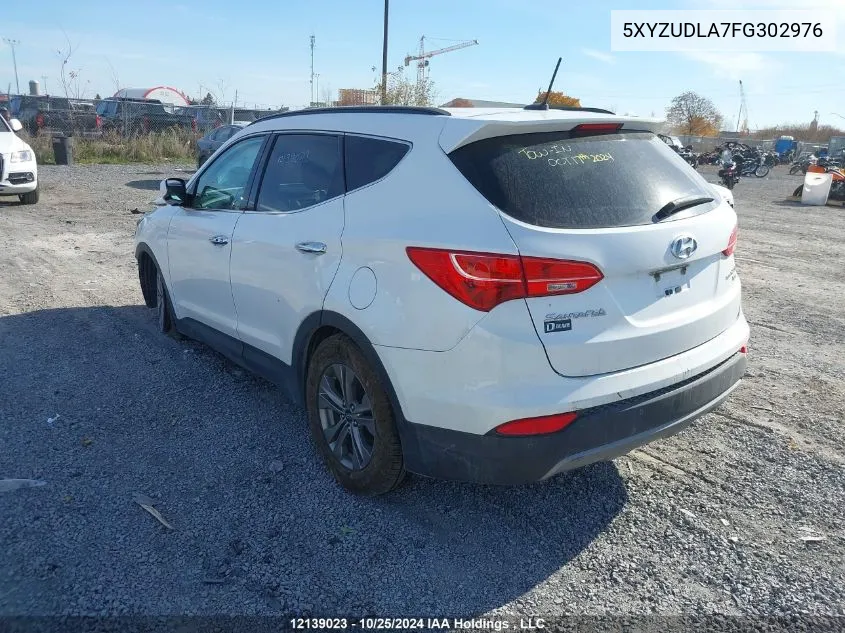 2015 Hyundai Santa Fe Sport VIN: 5XYZUDLA7FG302976 Lot: 12139023