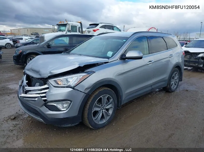 2015 Hyundai Santa Fe Gls/Limited VIN: KM8SNDHF8FU120054 Lot: 12143651