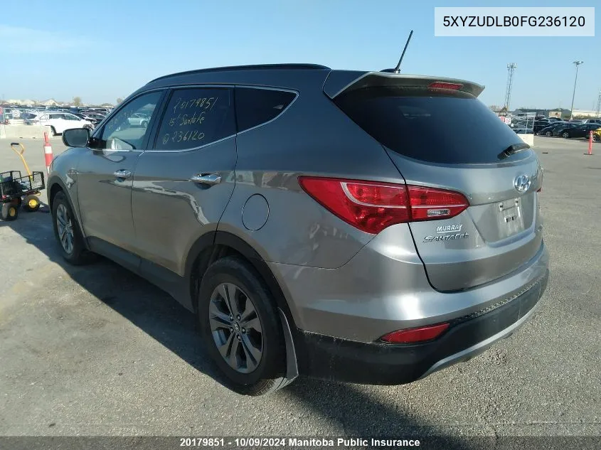 2015 Hyundai Santa Fe Sport 2.4 Luxury VIN: 5XYZUDLB0FG236120 Lot: 20179851