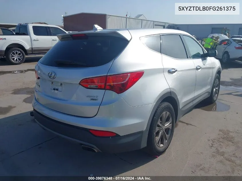 2015 Hyundai Santa Fe Sport 2.4L VIN: 5XYZTDLB0FG261375 Lot: 39876348