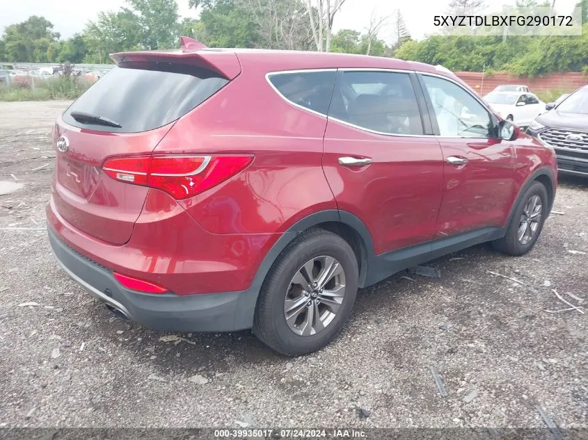 2015 Hyundai Santa Fe Sport 2.4L VIN: 5XYZTDLBXFG290172 Lot: 39935017