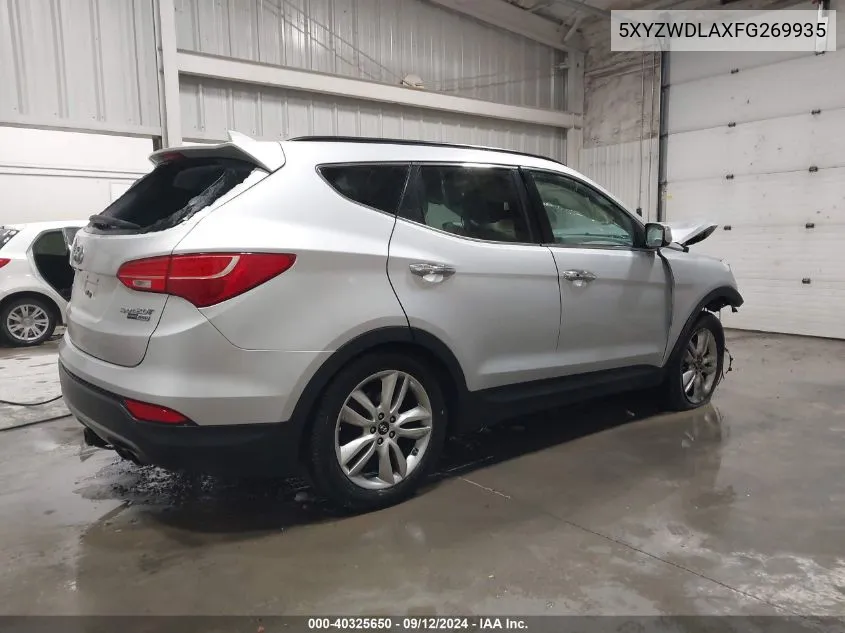 2015 Hyundai Santa Fe Sport 2.0L Turbo VIN: 5XYZWDLAXFG269935 Lot: 40325650