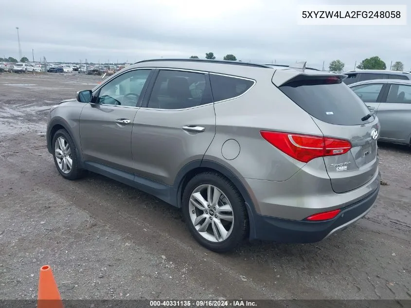 5XYZW4LA2FG248058 2015 Hyundai Santa Fe Sport 2.0L Turbo