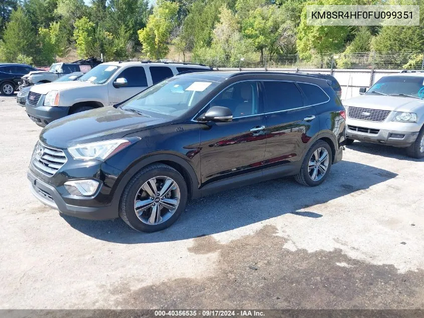 2015 Hyundai Santa Fe Limited VIN: KM8SR4HF0FU099351 Lot: 40356535