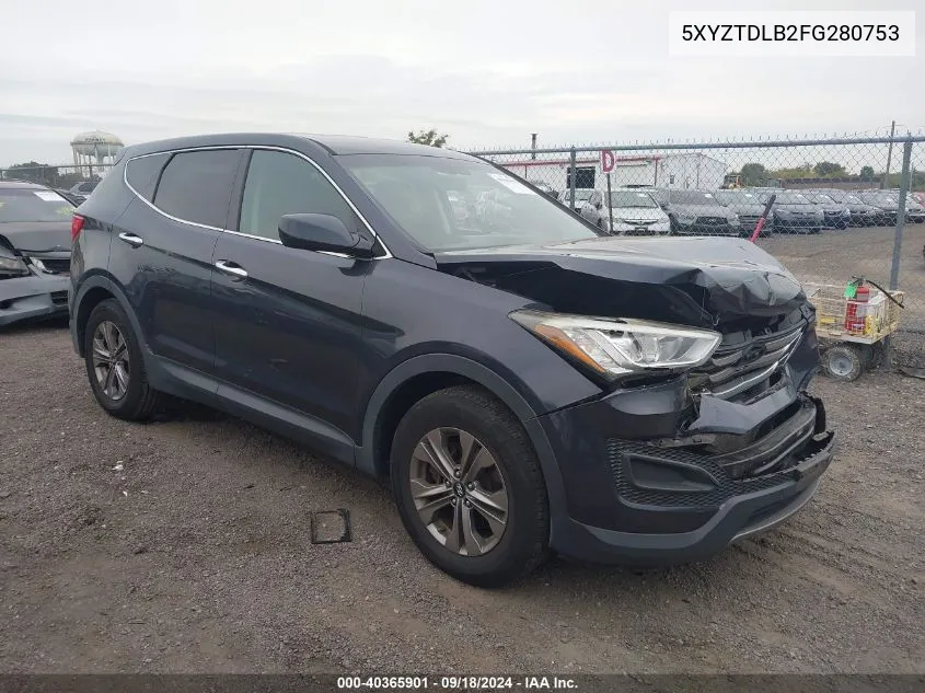 2015 Hyundai Santa Fe Sport VIN: 5XYZTDLB2FG280753 Lot: 40365901