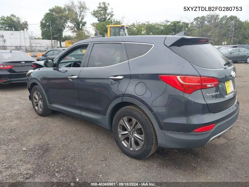 2015 Hyundai Santa Fe Sport VIN: 5XYZTDLB2FG280753 Lot: 40365901