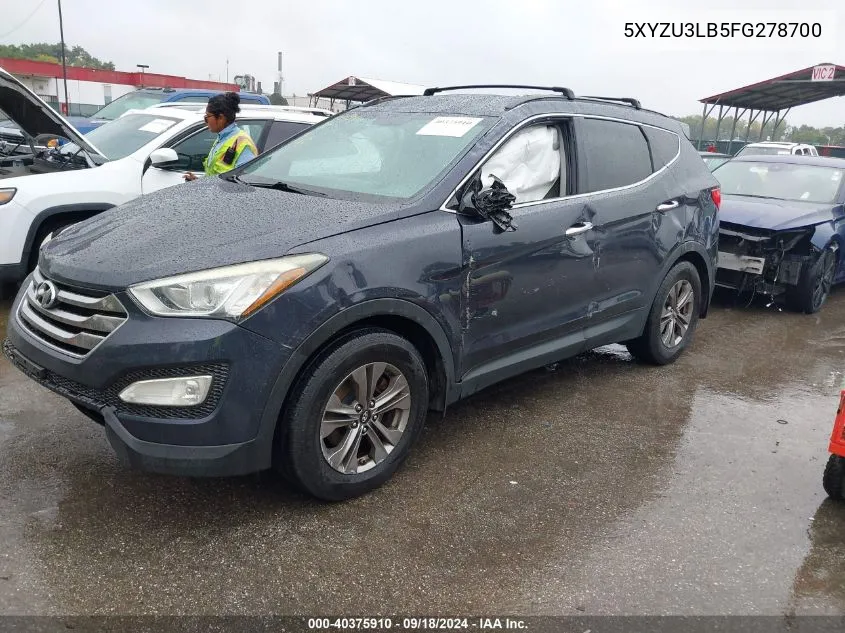 2015 Hyundai Santa Fe Sport 2.4L VIN: 5XYZU3LB5FG278700 Lot: 40375910