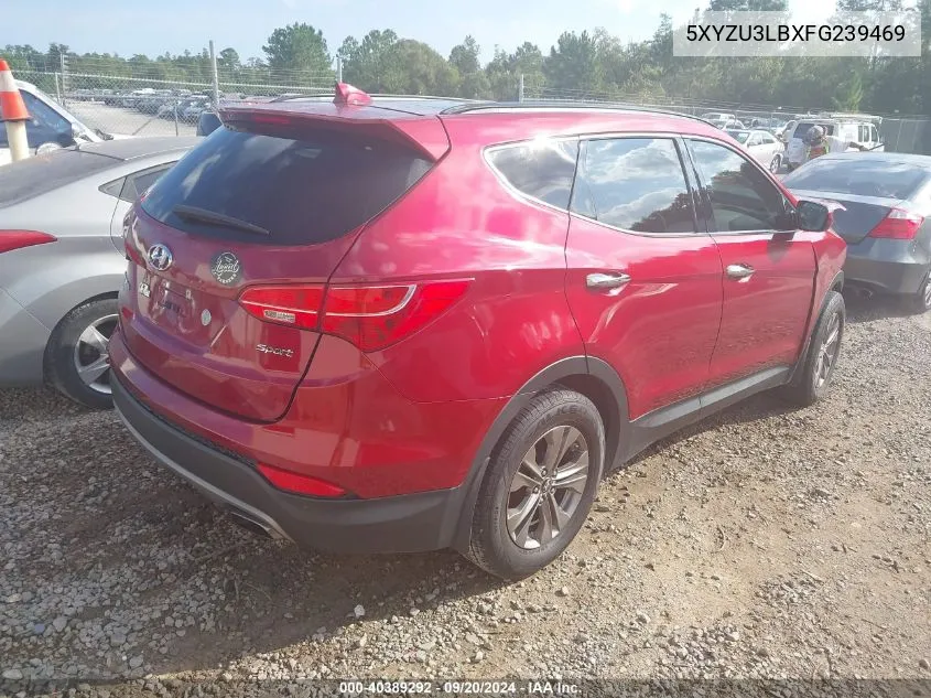 2015 Hyundai Santa Fe Sport 2.4L VIN: 5XYZU3LBXFG239469 Lot: 40389292