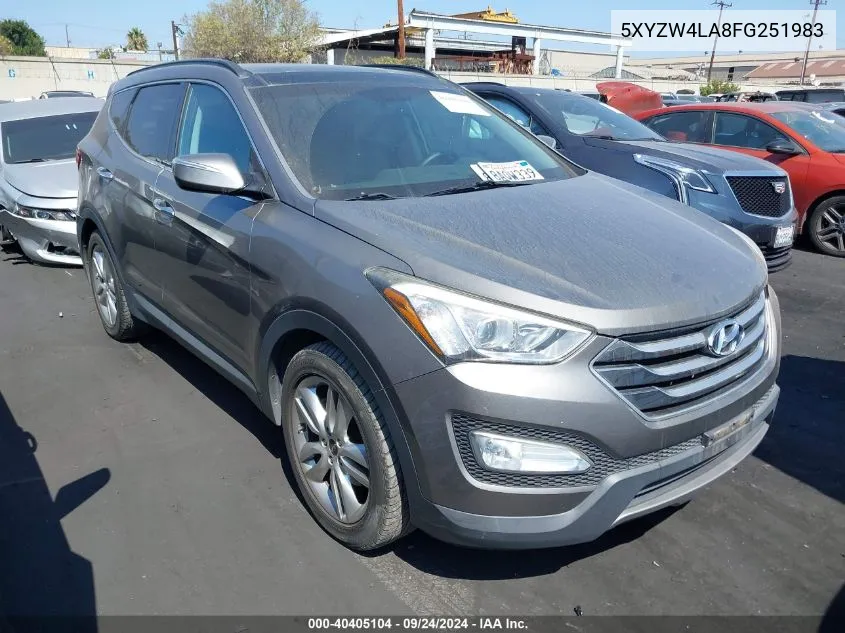 2015 Hyundai Santa Fe Sport 2.0L Turbo VIN: 5XYZW4LA8FG251983 Lot: 40405104