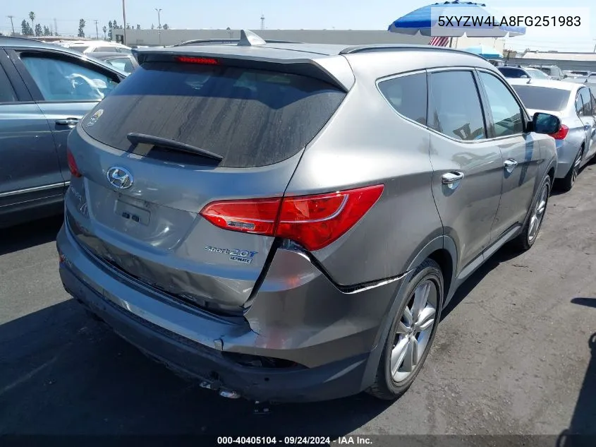 2015 Hyundai Santa Fe Sport 2.0L Turbo VIN: 5XYZW4LA8FG251983 Lot: 40405104